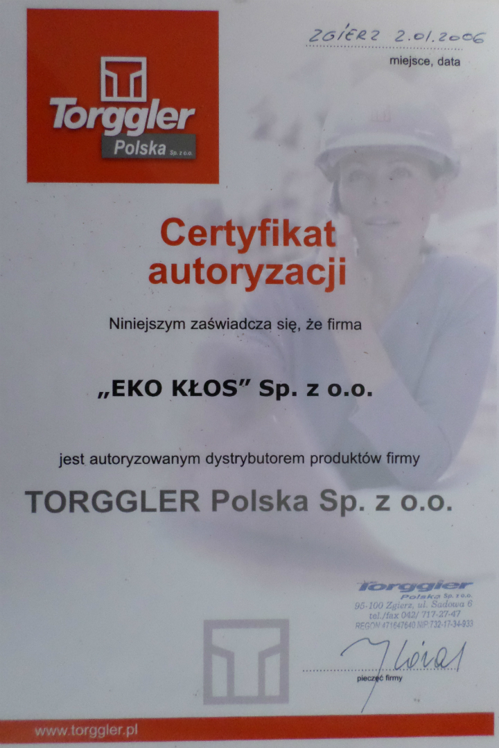Torggler polska certyfikat autoryzacji